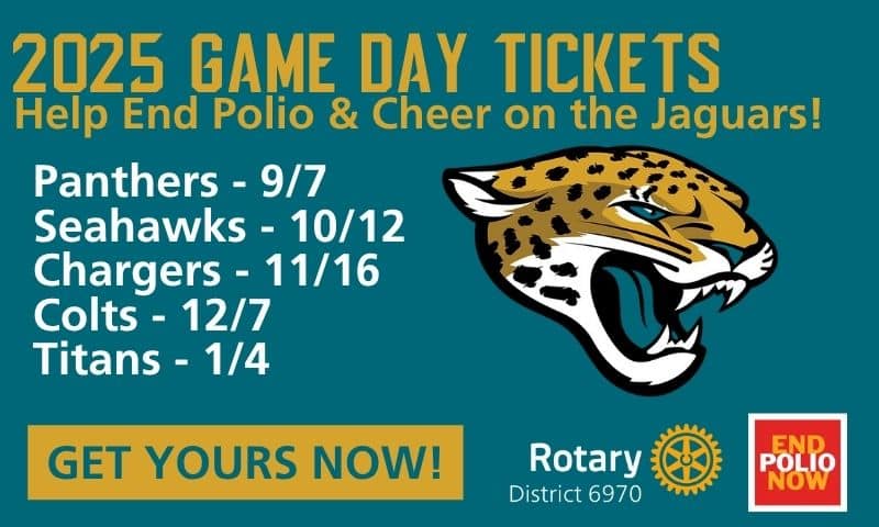 ? Help End Polio & Cheer on the Jaguars! ?