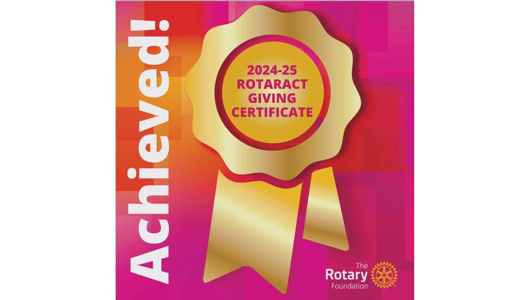 Beaches Rotaract Awarded by Rotary Foundation